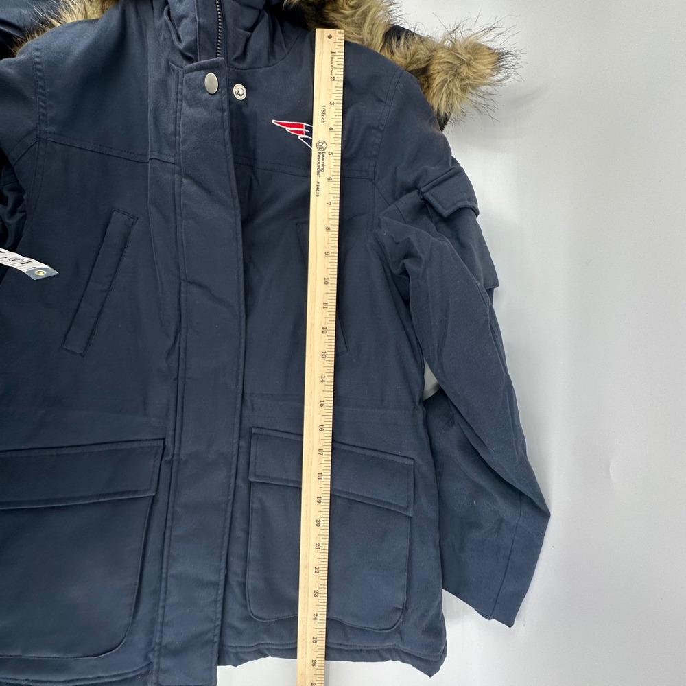 NFL New England Patriots Parka Jacket Women M Navy Blue Rare NWOT Football Cozy - Picture 12 of 13